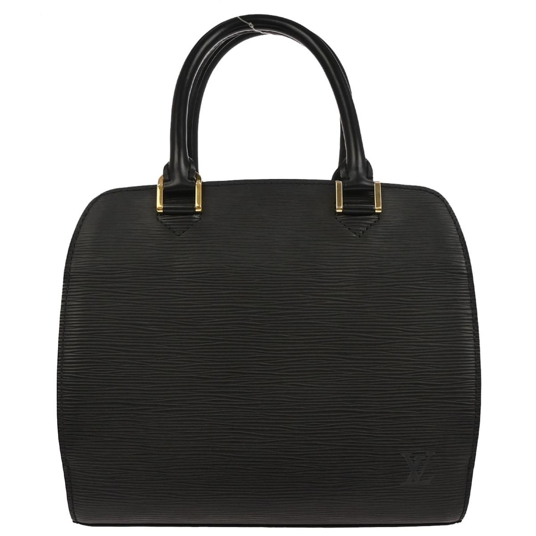 Louis Vuitton Pont Neuf Black Epi Leather Satchel Bag M52052: Louis Vuitton Pont Neuf Black Epi Leather Satchel Bag M52052 This Louis Vuitton Pont Neuf handbag features black Epi leather and Alcantara lining, designed with double handles and a secure zipper clos