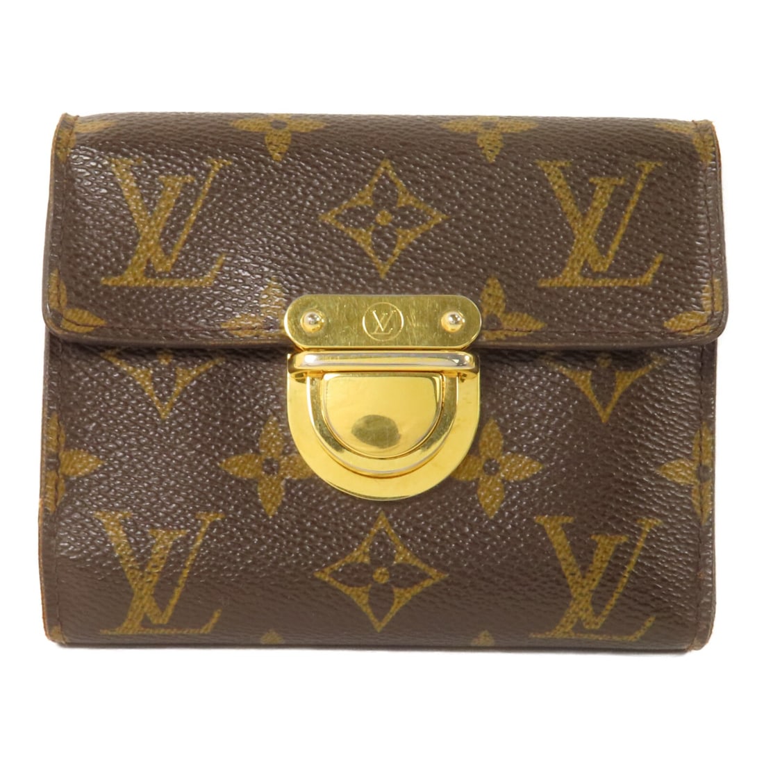Louis Vuitton Koala Monogram Brown Bi-fold Wallet with Gold Hardware: Louis Vuitton Koala Monogram Brown Bi-fold Wallet with Gold Hardware This Louis Vuitton Koala short wallet features a bi-fold design crafted from brown PVC coated canvas in the signature Monogram patt