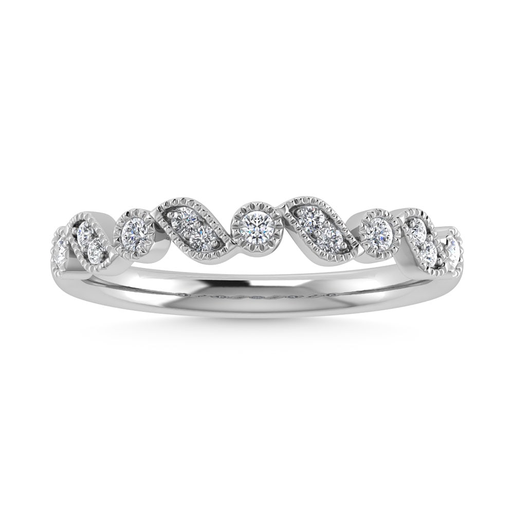 14K White Gold Diamond 1/8 Ct.Tw. Stackable Band (1 of 3)