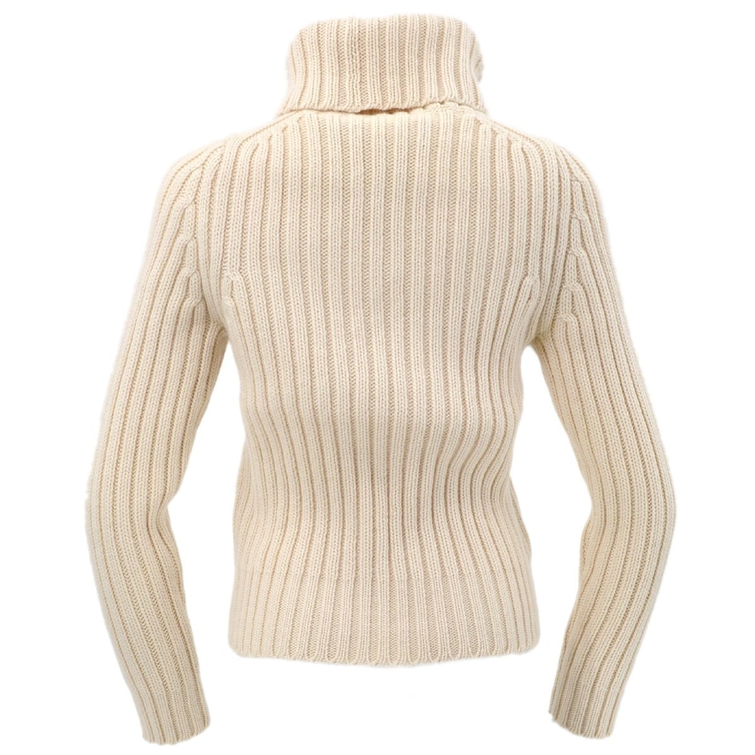 Chanel Vintage Ivory Cashmere Turtleneck Sweater 00A #36 - 2