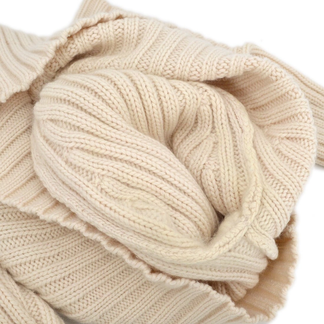 Chanel Vintage Ivory Cashmere Turtleneck Sweater 00A #36 - 7
