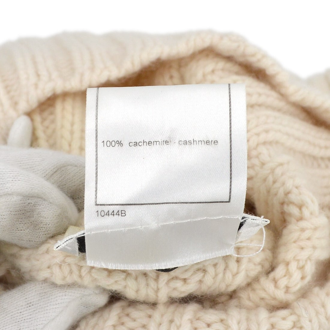 Chanel Vintage Ivory Cashmere Turtleneck Sweater 00A #36 - 9