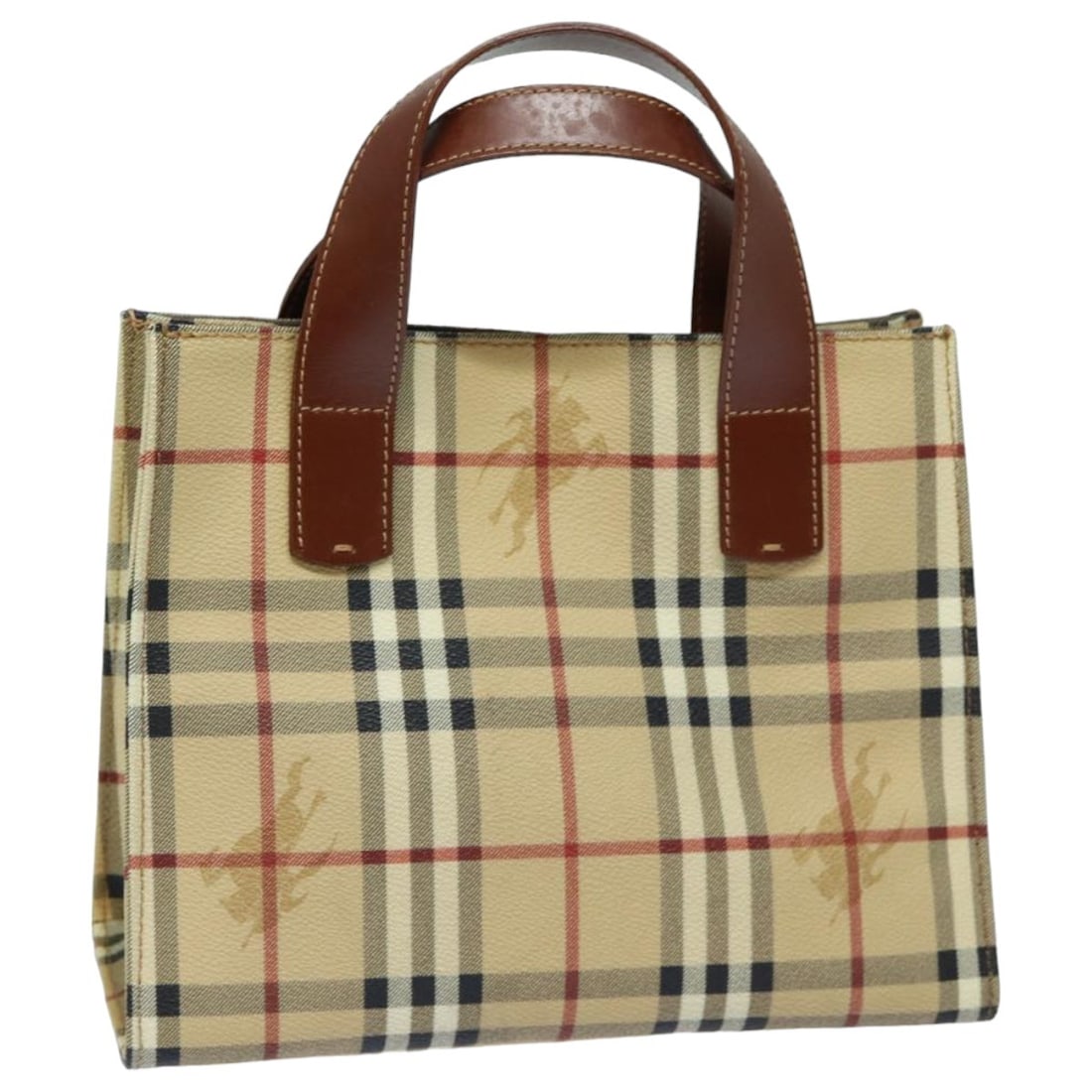 Burberry Nova Check Beige PVC Leather Hand Bag Made in Italy (1 of 18)