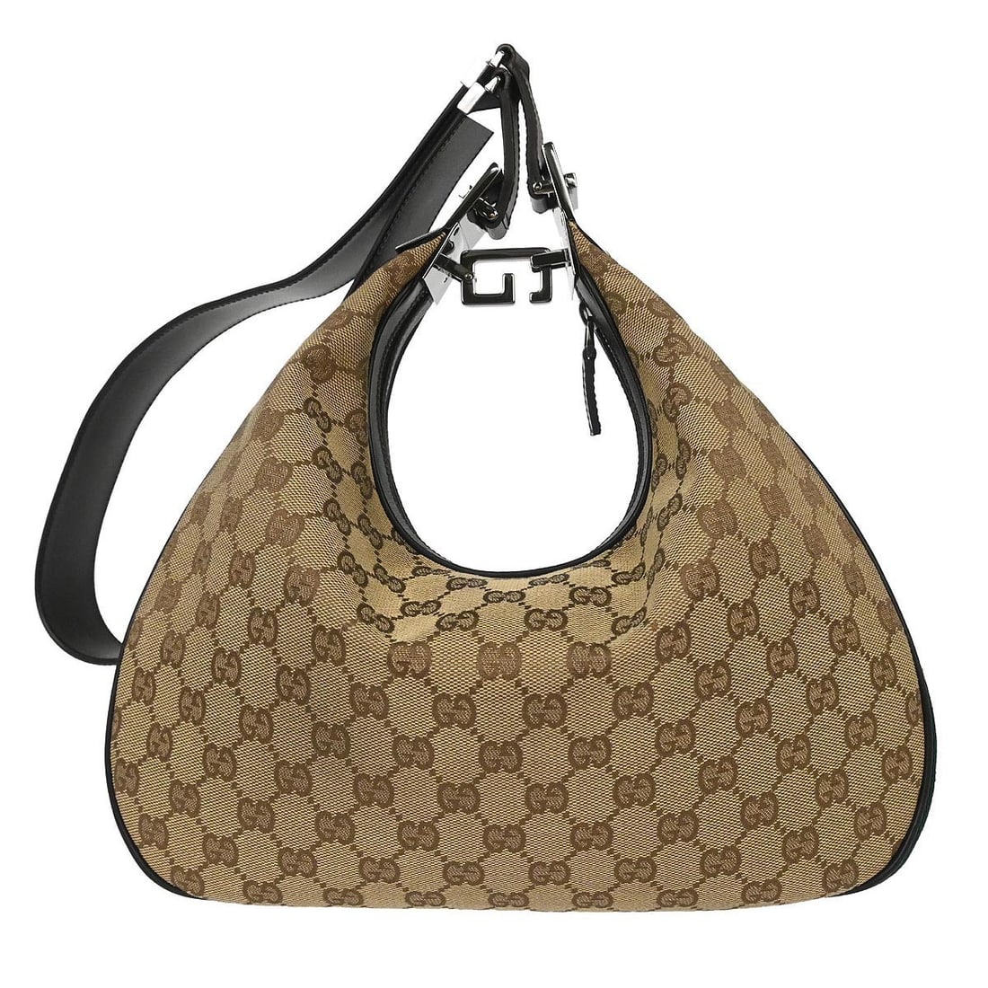 Gucci Sherry Medium Beige GG Canvas Leather Vintage Shoulder Bag 001.3315 002058 (1 of 10)