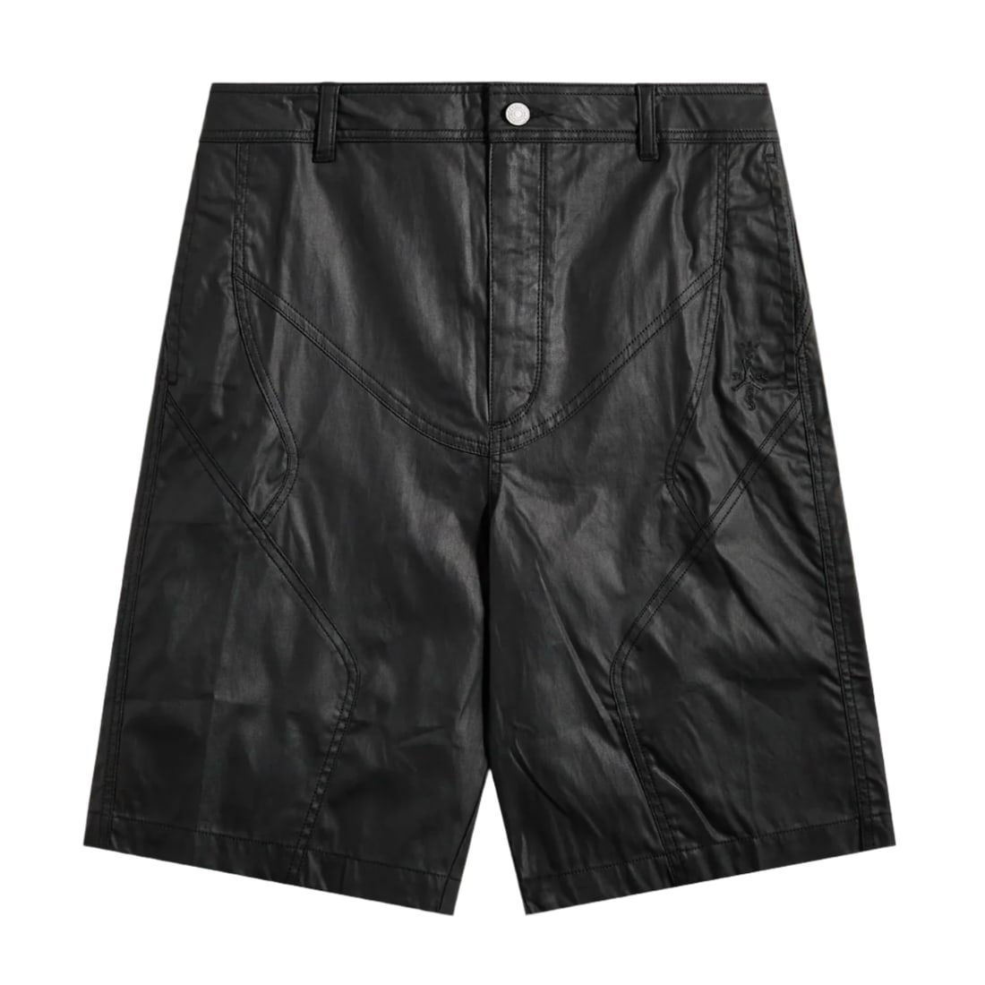 Waxed Black Shorts by Cactus Jack and Jordan with Co-Branded Details: Waxed Black Shorts by Cactus Jack and Jordan with Co-Branded Details These Cactus Jack x Jordan Waxed Black Shorts feature a premium waxed cotton finish that provides a bold, weathered look and durabl