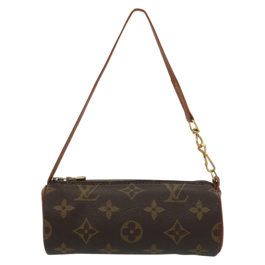 Papillon Pochette Brown Canvas Handbag by Louis Vuitton: Papillon Pochette Brown Canvas Handbag by Louis Vuitton The Louis Vuitton Papillon Pochette is crafted in brown monogram canvas and designed for women. This compact accessory features a classic silhou