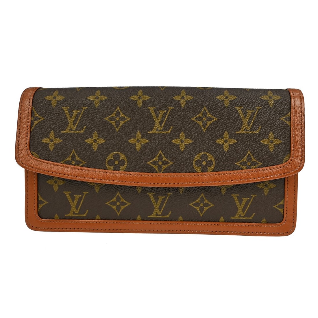 Louis Vuitton Pochette Dame PM Monogram Canvas Medium Brown Clutch Bag M51812 (1 of 8)