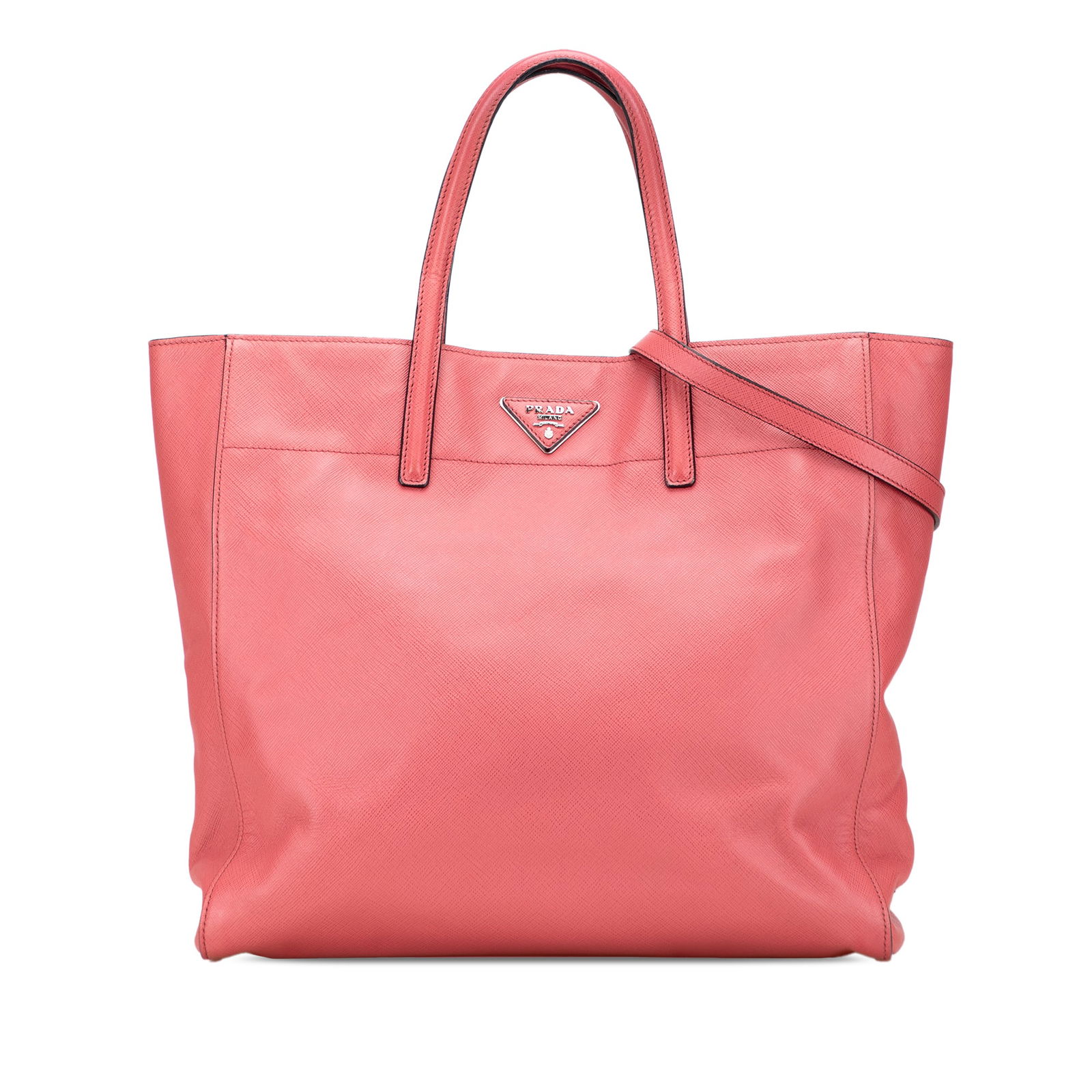 Prada Saffiano Soft Tote Leather Bag in Pink (1 of 10)