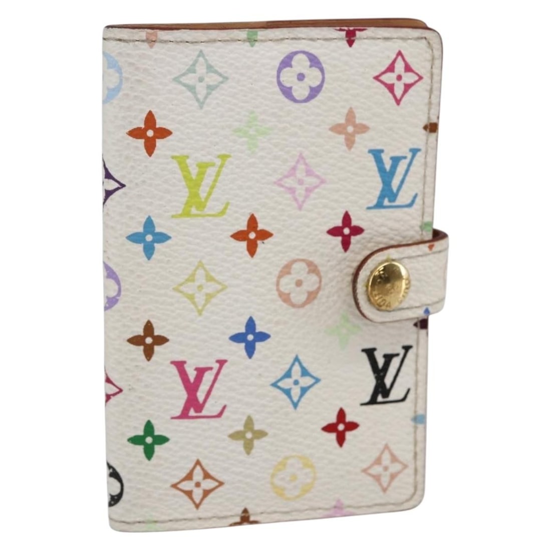 LOUIS VUITTON M92653 Carnet De Val Mini Agenda Cover Monogram Multicolor Canvas White (1 of 18)