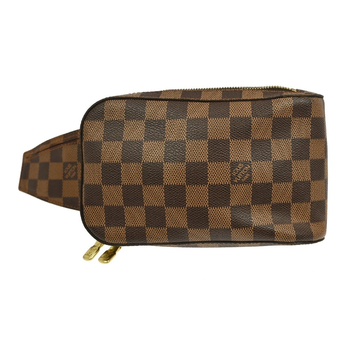 Louis Vuitton Geronimos Damier Canvas Belt Bag N51994 Brown Medium: Louis Vuitton Geronimos Damier Canvas Belt Bag N51994 Brown Medium The Louis Vuitton Geronimos bum bag features the iconic Damier Ebene canvas with brown leather trim and gold-tone hardware. This medi