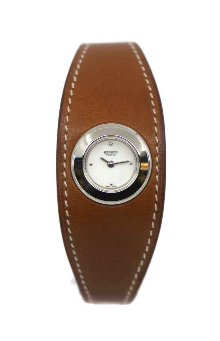 Hermes Manchette Diamond Bezel Stainless Steel Watch FG2.110 (1 of 4)