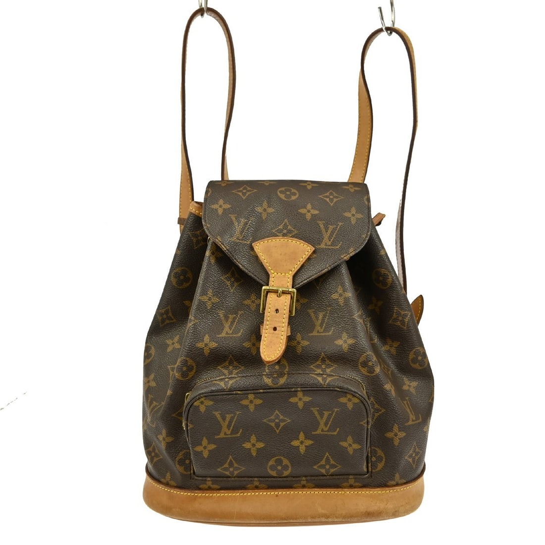 Louis Vuitton Montsouris MM Monogram Canvas Medium Backpack M51136: Louis Vuitton Montsouris MM Monogram Canvas Medium Backpack M51136 This Louis Vuitton Montsouris MM backpack features the brand's iconic monogram canvas leather exterior and a classic flap buckle draw