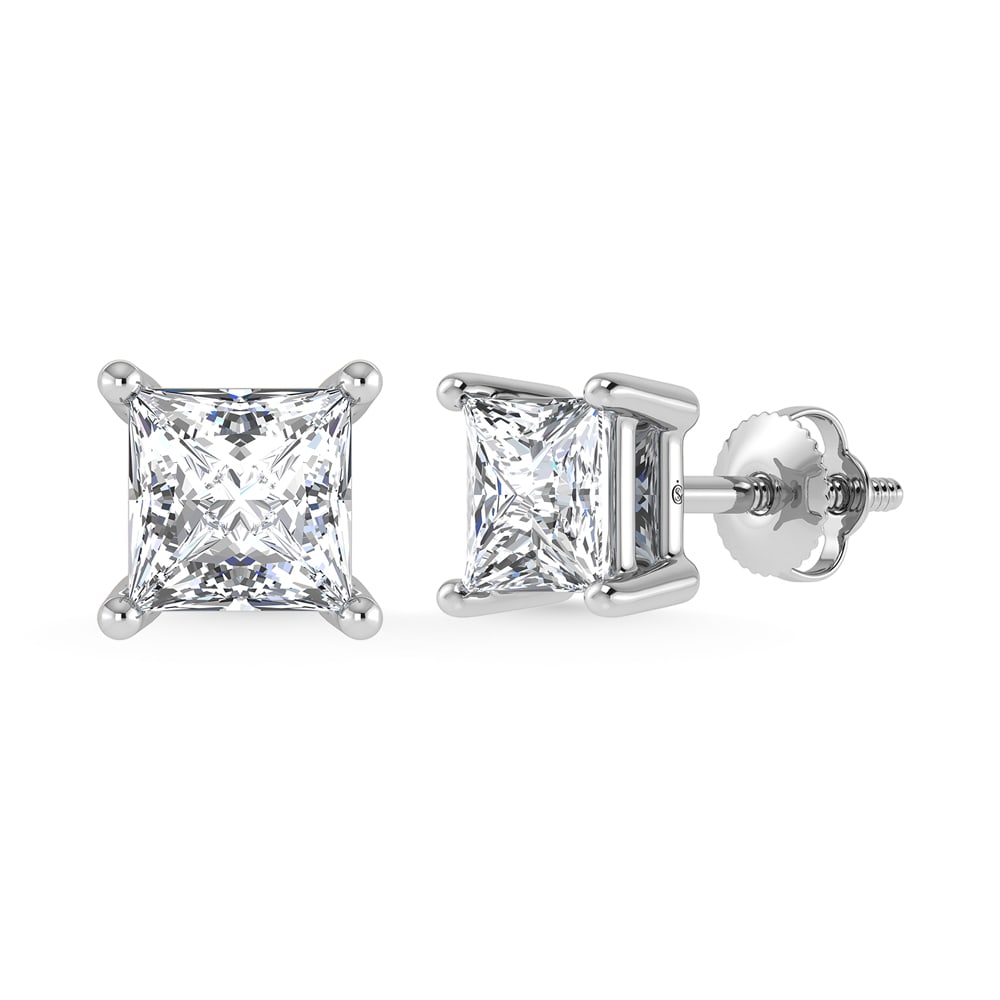 14K White Gold 2/3 Ct.Tw. Premium Diamond Stud Earrings (1 of 3)