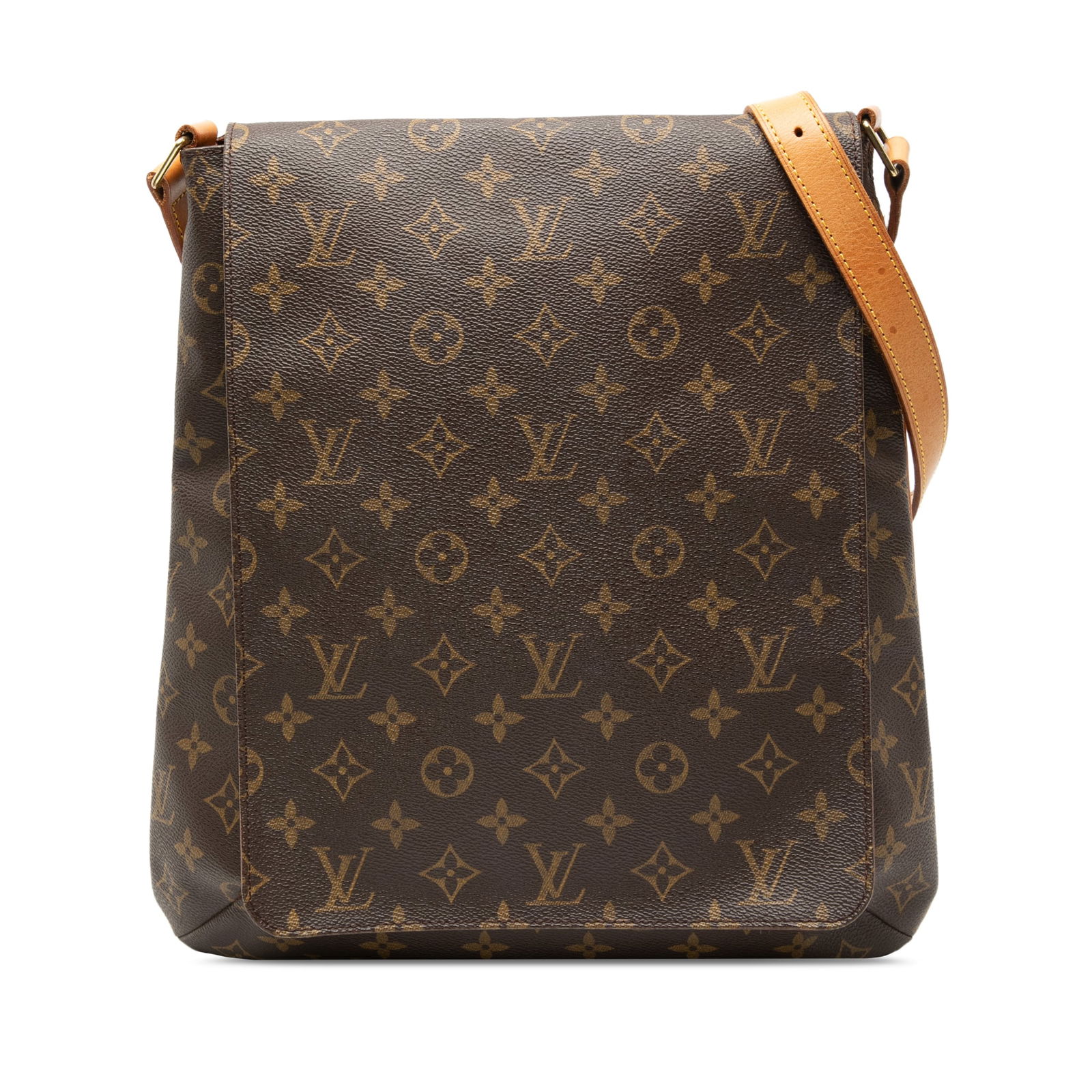 Louis Vuitton Musette Salsa GM Shoulder Bag with Monogram Canvas: Louis Vuitton Musette Salsa GM Shoulder Bag with Monogram Canvas The Louis Vuitton Monogram Musette Salsa GM features a classic monogram canvas body with a front flap secured by a magnetic closure. It