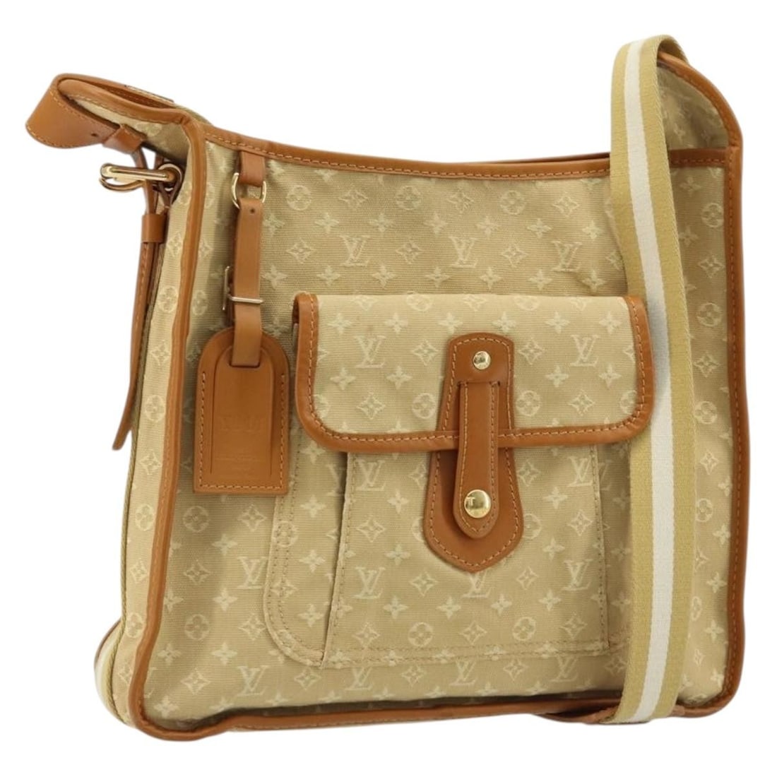 Louis Vuitton Marie Kate Monogram Mini Canvas Shoulder Bag Beige M92323: Louis Vuitton Marie Kate Monogram Mini Canvas Shoulder Bag Beige M92323 This Louis Vuitton Monogram Mini Buzas Marie Kate shoulder bag features a beige monogram mini canvas exterior and is crafted in