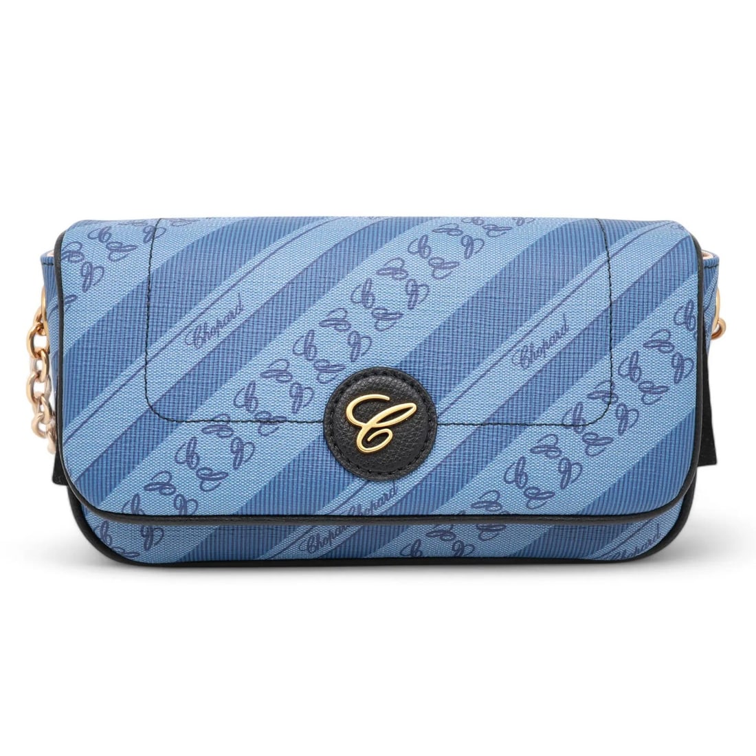 Chopard Happy Sport Mini Blue Canvas Crossbody Bag 95000-1126 Handmade Italy: Chopard Happy Sport Mini Blue Canvas Crossbody Bag 95000-1126 Handmade Italy Experience the ultimate elegance of the Chopard Happy Sport Mini Crossbody Bag, crafted from high-quality canvas and showca