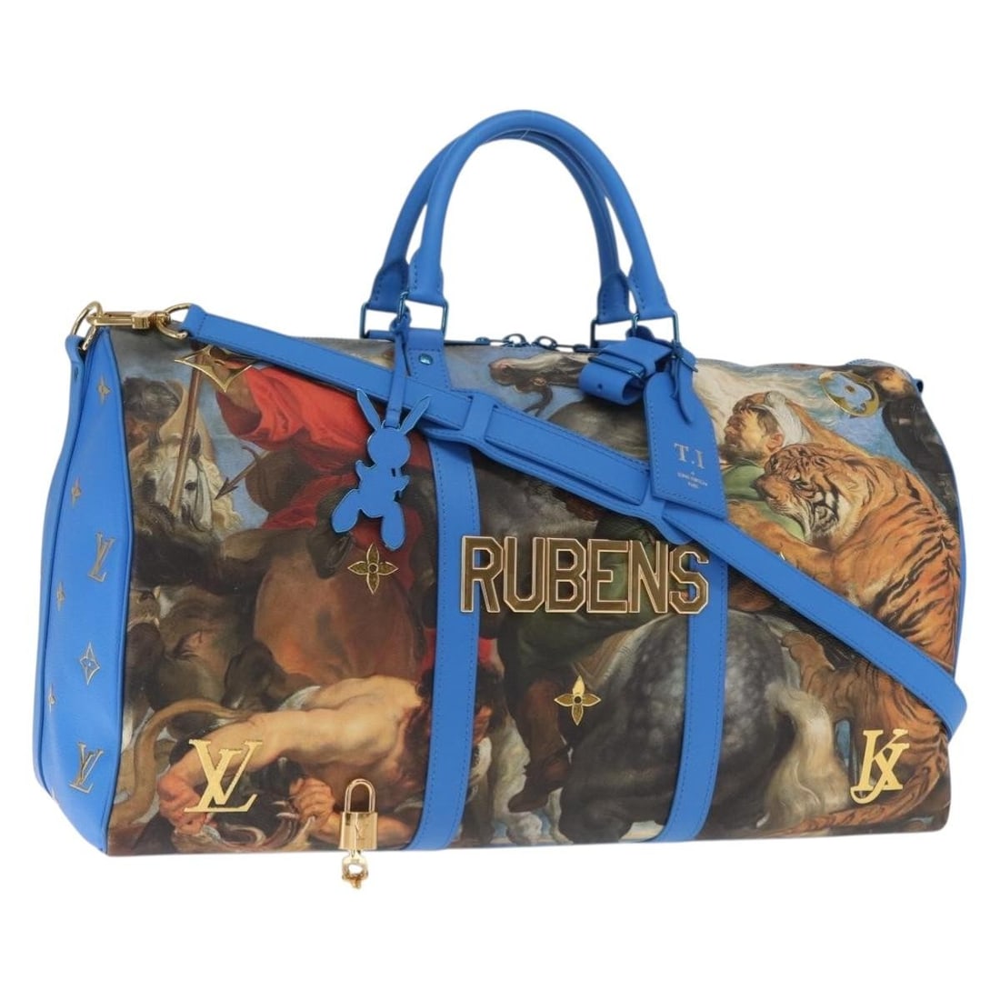 Masters Collection Keepall Bandouliere 50 Monogram Canvas Boston Bag M43344 Blue: Masters Collection Keepall Bandouliere 50 Monogram Canvas Boston Bag M43344 Blue This Louis Vuitton Masters Collection Keepall Bandouliere 50 Boston Bag features blue Monogram Canvas crafted in France