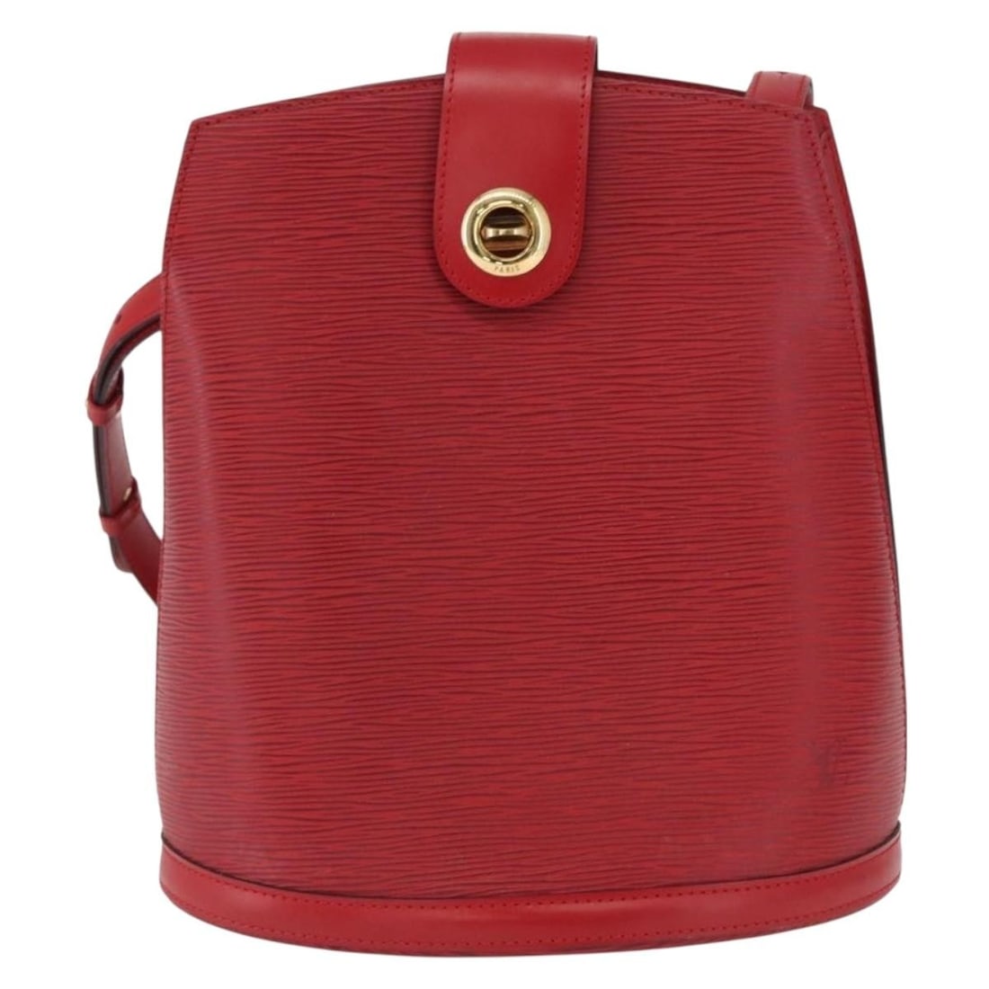 Red Epi Leather Cluny Shoulder Bag by Louis Vuitton: Red Epi Leather Cluny Shoulder Bag by Louis Vuitton This Louis Vuitton Cluny Shoulder Bag crafted from red Epi leather offers a stylish and practical accessory for women. It features a shoulder strap