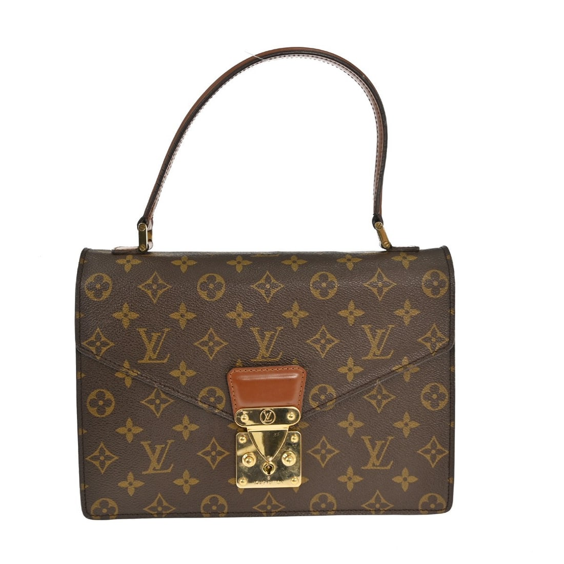 Louis Vuitton Concorde Monogram Canvas Top Handle Vintage Handbag M51190: Louis Vuitton Concorde Monogram Canvas Top Handle Vintage Handbag M51190 The Louis Vuitton Monogram Concorde Handbag is a stylish accessory perfect for casual occasions. This medium-sized handbag feat
