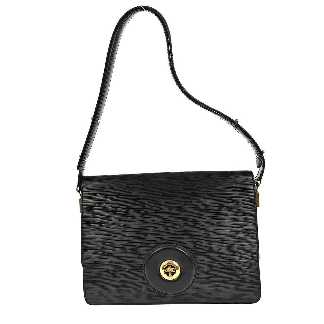 Louis Vuitton Epi Bicolor Free Run Black Leather Shoulder Bag M52402: Louis Vuitton Epi Bicolor Free Run Black Leather Shoulder Bag M52402 Experience the elegance of this vintage Louis Vuitton Epi Free Run Shoulder Bag in classic black. Crafted from durable Epi leather,