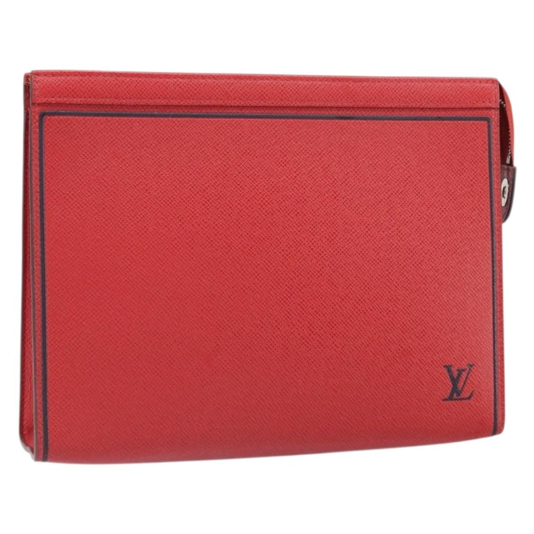 Louis Vuitton Taiga Leather Red Akajou Voyager MM Clutch M63397: Louis Vuitton Taiga Leather Red Akajou Voyager MM Clutch M63397 This Louis Vuitton Pochette Voyager MM clutch bag is crafted from red Akajou Taiga leather. The compact design features a sleek silhouet