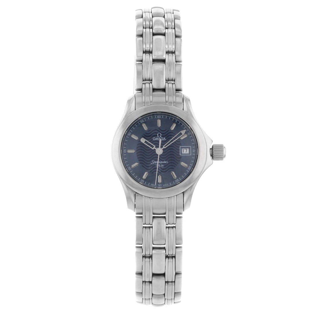 Ladies 26mm Omega Seamaster Blue Dial Quartz Stainless Steel Wristwatch 2581.81 (1 of 6)