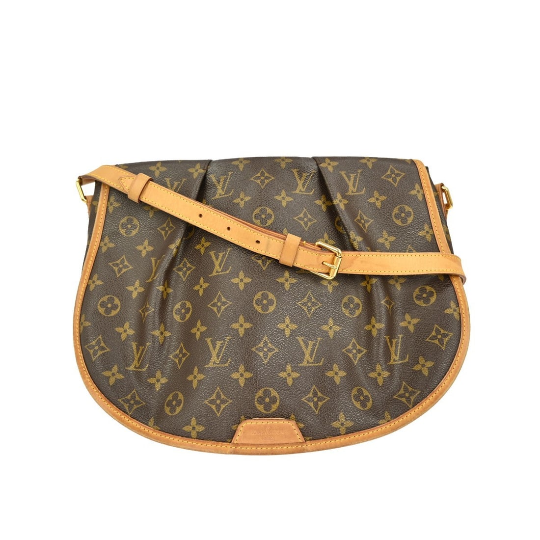Louis Vuitton Menilmontant MM Monogram Canvas Shoulder Bag: Louis Vuitton Menilmontant MM Monogram Canvas Shoulder Bag The Louis Vuitton Monogram Menilmontant MM Shoulder Bag is a stylish and practical accessory, perfect for casual occasions. Crafted from dura