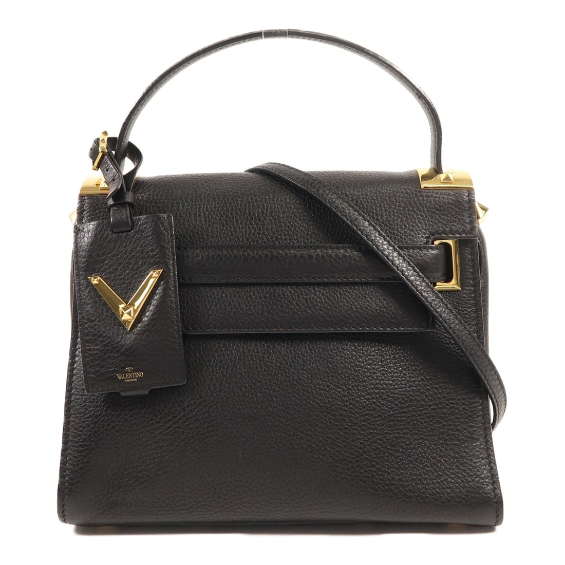Valentino 2 Way Shoulder Bag Black Calfskin Leather GHW (1 of 15)