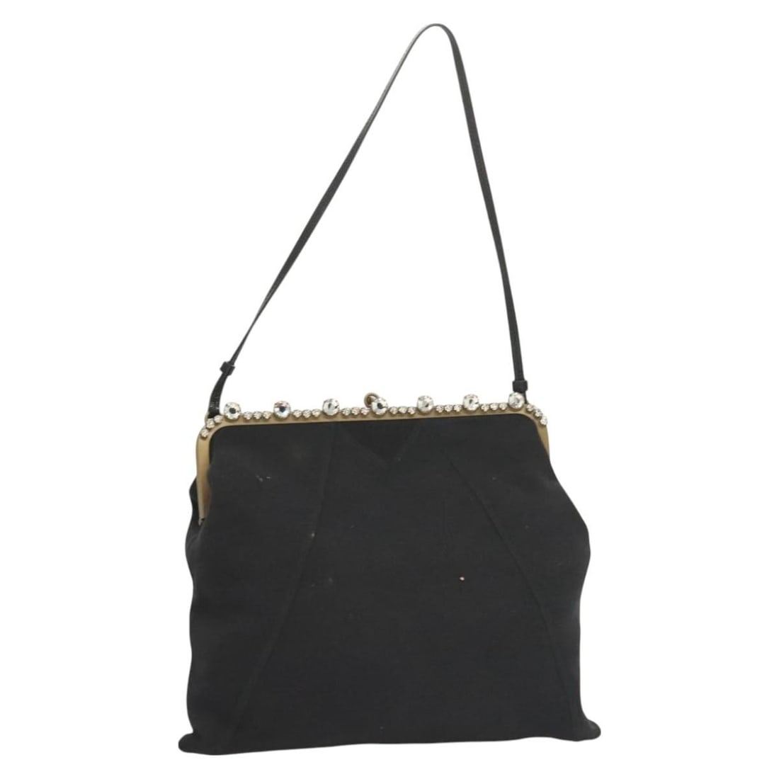 Miu Miu Black Cotton Shoulder Bag for Women 30cm by 26cm by 26cm (1 of 18)