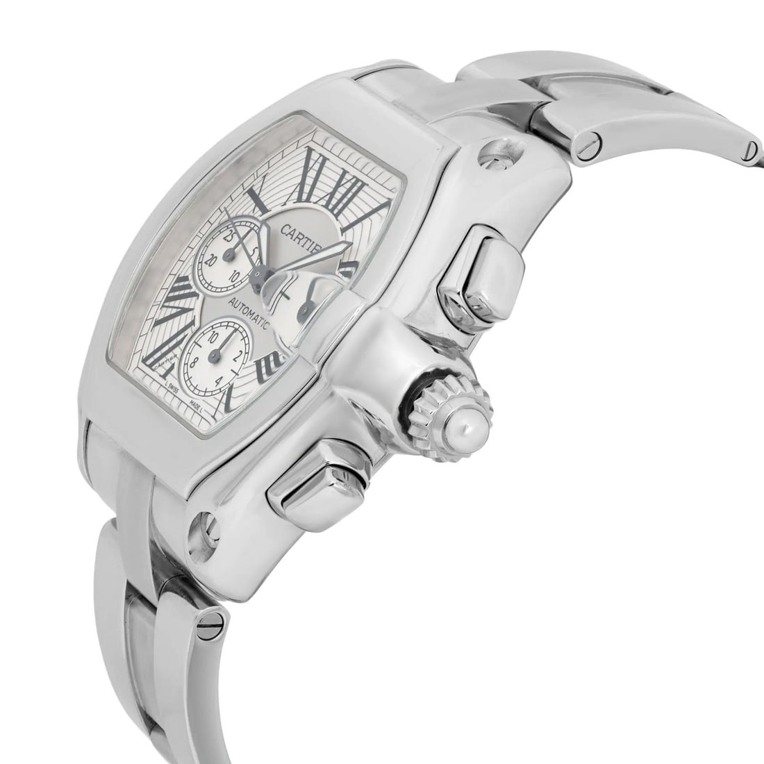 Cartier Roadster XL Automatic Men's Watch Silver Dial Stainless Steel W62019X6 - 3