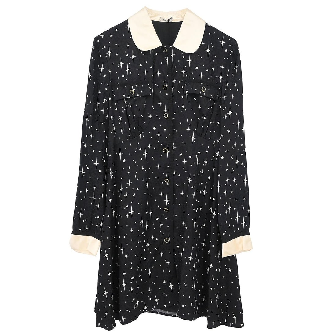 Miu Miu Black Silk A-Line Short Dress IT 40 2019 (1 of 11)