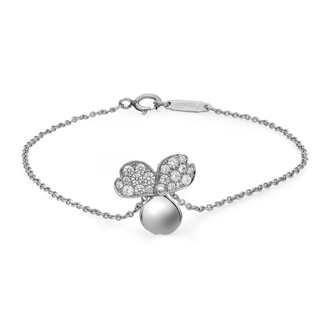Tiffany & Co. Paper Flowers Diamond Bracelet Platinum 0.17ct Adjustable: Tiffany & Co. Paper Flowers Diamond Bracelet Platinum 0.17ct Adjustable This exquisite Tiffany & Co. Paper Flowers Diamond Bracelet is a stunning addition to any jewelry collection. Crafted from premi