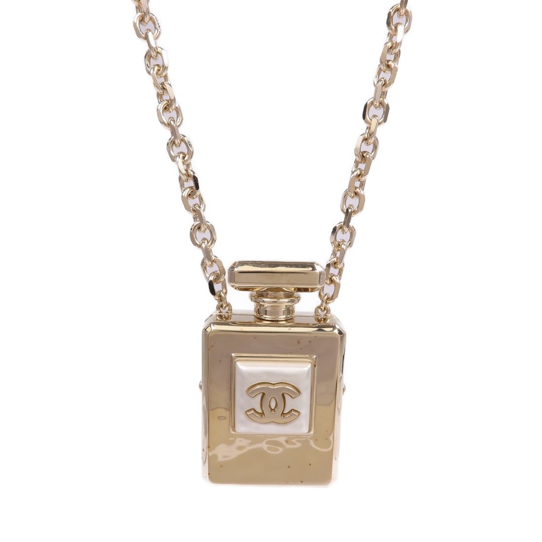 CHANEL Gold Tone CC Pendant Necklace: CHANEL Gold Tone CC Pendant Necklace This CHANEL necklace features the iconic CC logo and is crafted from gold-tone metal. Designed without a main stone, it showcases a classic style and was manufactu