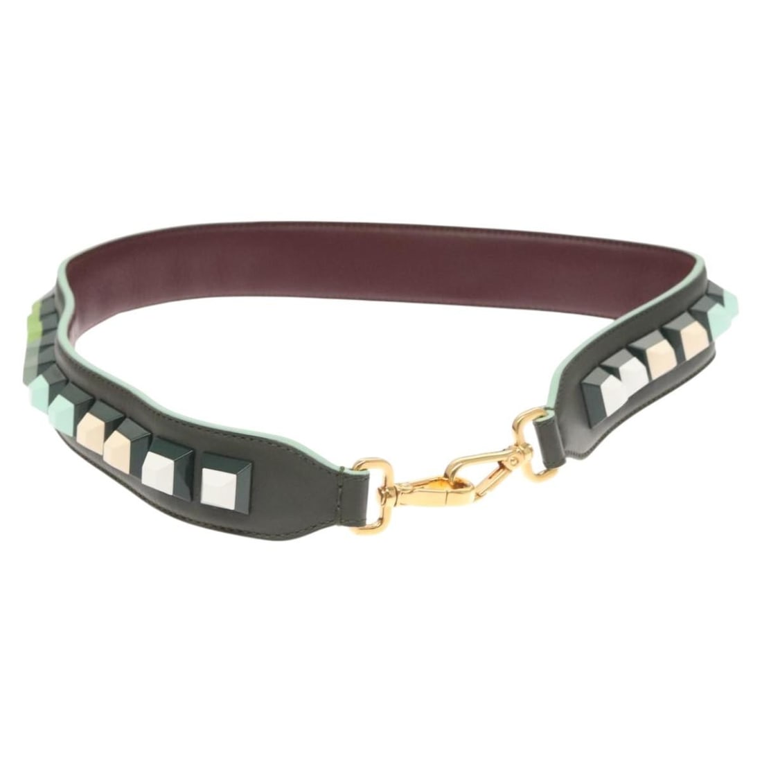 FENDI Green Leather Strap You Shoulder Strap Authentic Italy: FENDI Green Leather Strap You Shoulder Strap Authentic Italy This Fendi Strap You Shoulder Strap is crafted from high-quality leather in a vibrant green hue, offering both style and functionality. Des
