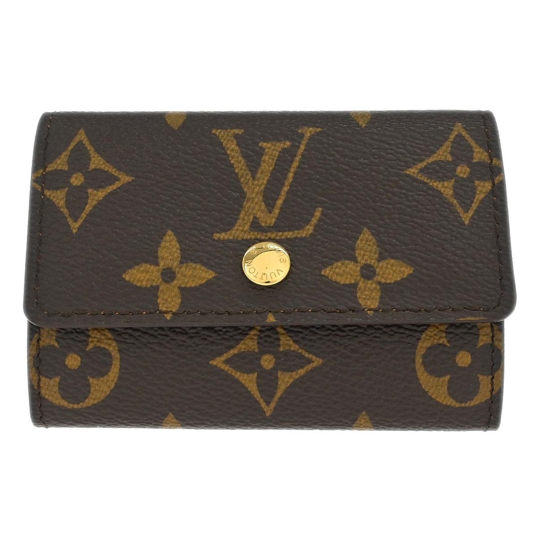 Louis Vuitton Monogram Canvas Porte Monnaie Plat Brown Coin Purse M61930 (1 of 7)