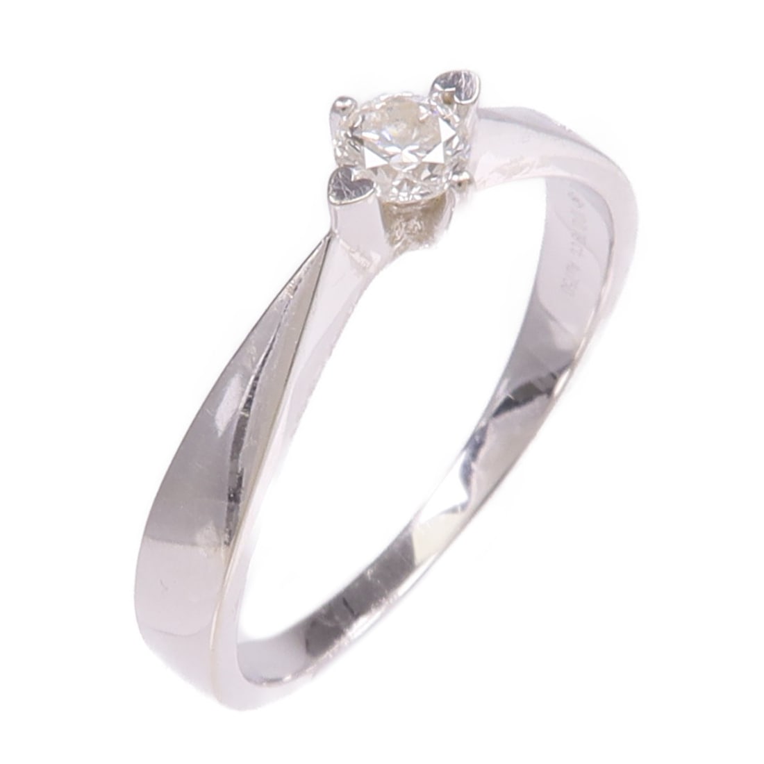 18K White Gold Diamond Band Size 7 by JEWELRY: 18K White Gold Diamond Band Size 7 by JEWELRY This elegant diamond ring is crafted from 18K white gold and features clear diamonds. The ring is a US size 7 and shows reasonable wear and tear consisten
