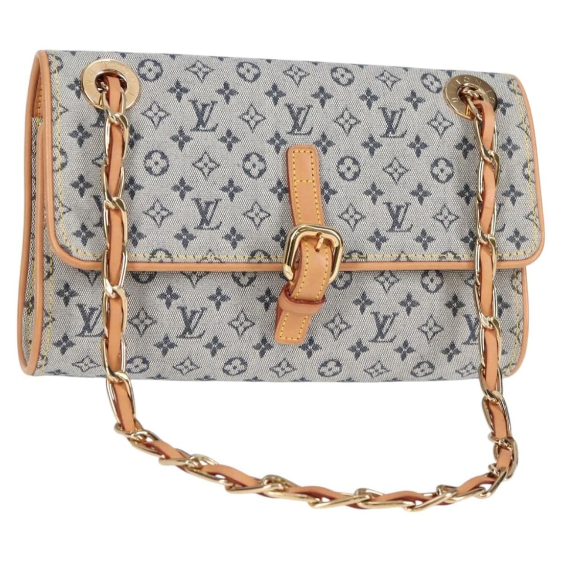 Louis Vuitton Mini Camille Canvas Handbag Blue 23cm by 15cm by 6cm: Louis Vuitton Mini Camille Canvas Handbag Blue 23cm by 15cm by 6cm This Louis Vuitton Camille Handbag Mini Lin is crafted from blue canvas and designed for women. It features a compact silhouette with