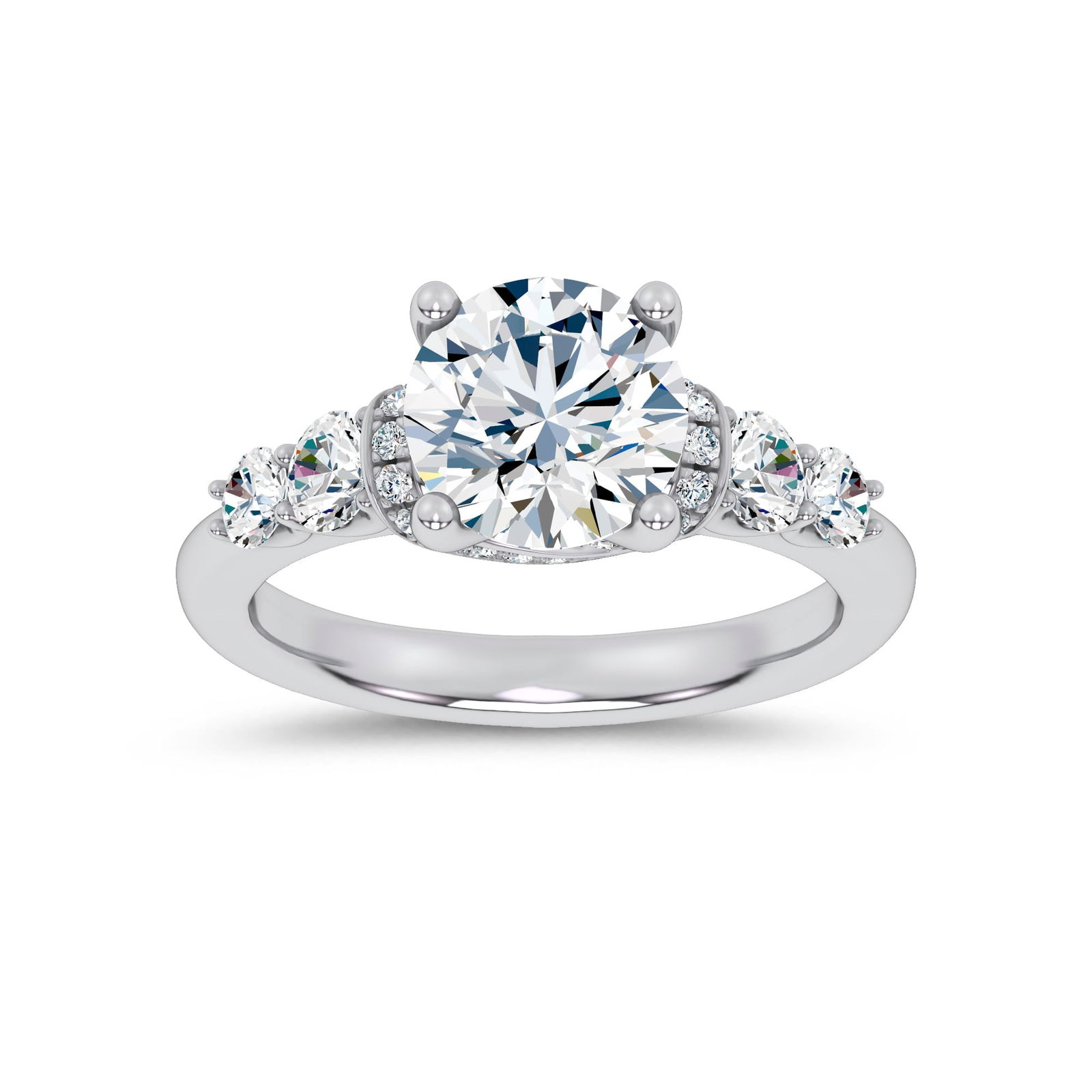 14K White Gold Lab Grown Diamond 2 5/8 Ct.Tw. Engagement Ring (1 of 4)