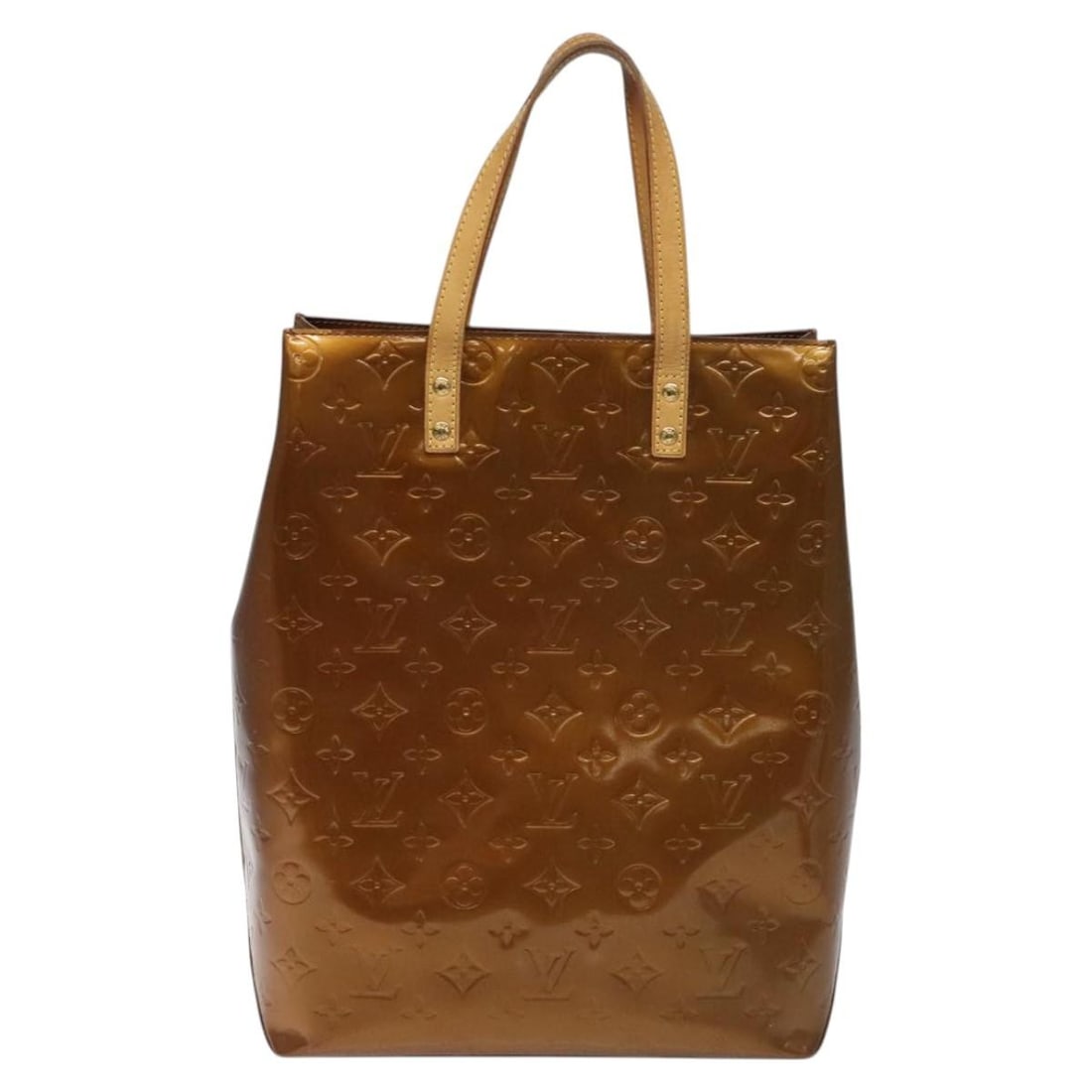 Louis Vuitton Monogram Vernis Patent Leather Reade Tote Brown: Louis Vuitton Monogram Vernis Patent Leather Reade Tote Brown The Louis Vuitton Reade Handbag features the iconic Monogram Vernis patent leather in brown, designed for women. It offers a stylish and s