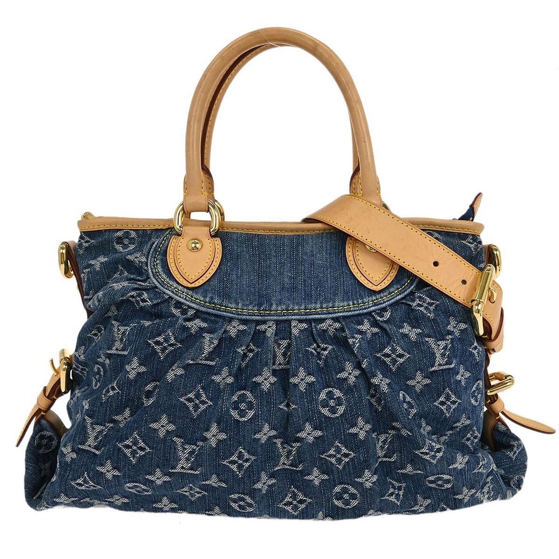 Louis Vuitton Neo Cabby MM Monogram Denim 2way Tote Handbag (1 of 10)