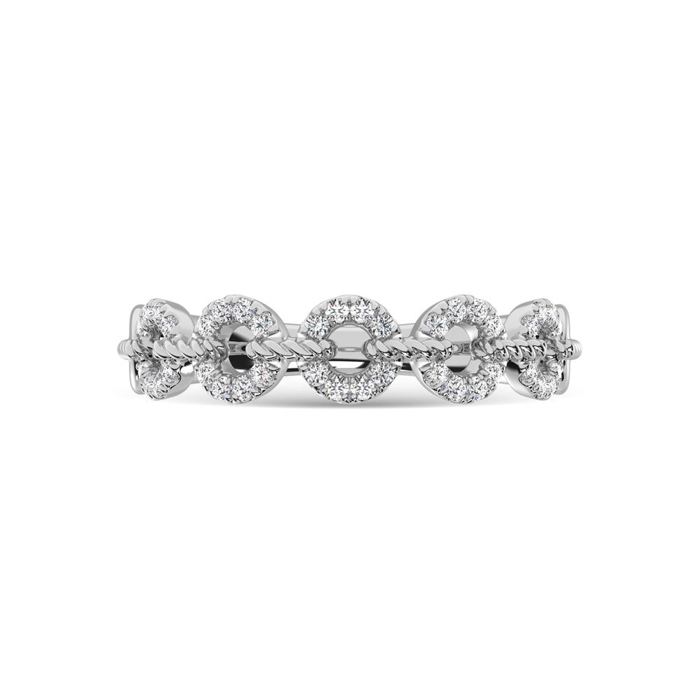 14K White Gold Diamond 1/5 Ct.Tw. Stackable Ring - 2