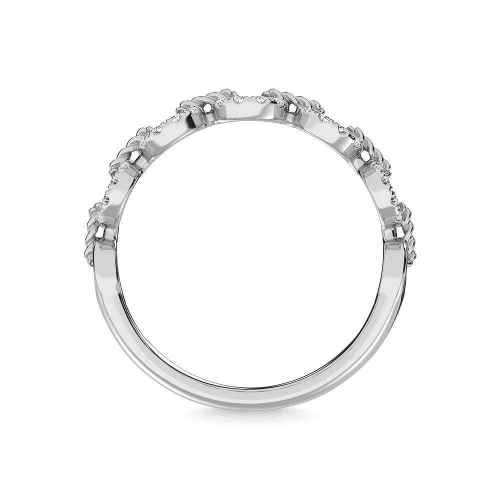 14K White Gold Diamond 1/5 Ct.Tw. Stackable Ring - 3
