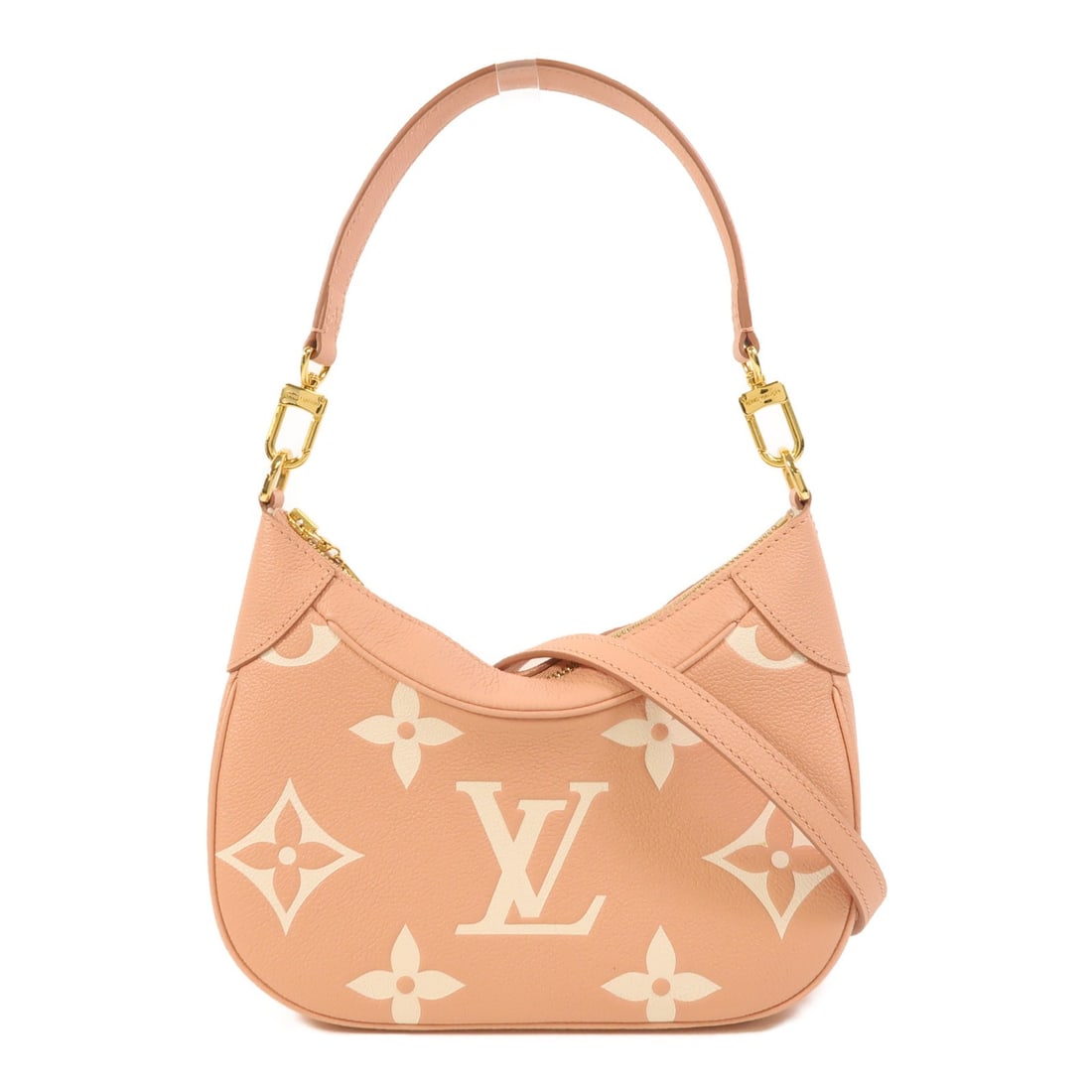 Pink Empreinte Bagatelle Shoulder Bag by Louis Vuitton M46301: Pink Empreinte Bagatelle Shoulder Bag by Louis Vuitton M46301 This Louis Vuitton Bagatelle shoulder bag features Monogram Empreinte leather in pink with gold-tone hardware. Crafted in France, the bag