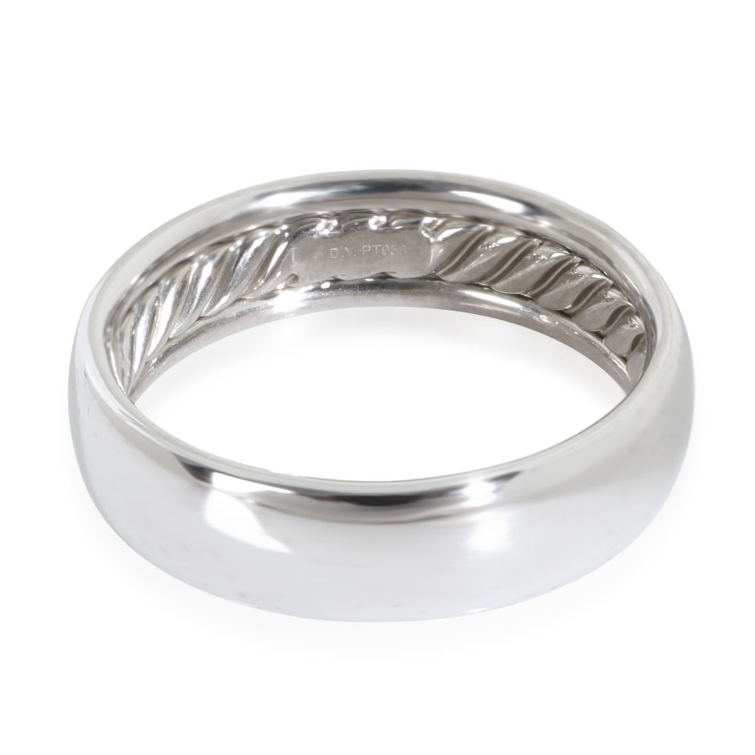 David Yurman Classic Band Ring 950 Platinum Unisex Size 10 (1 of 3)