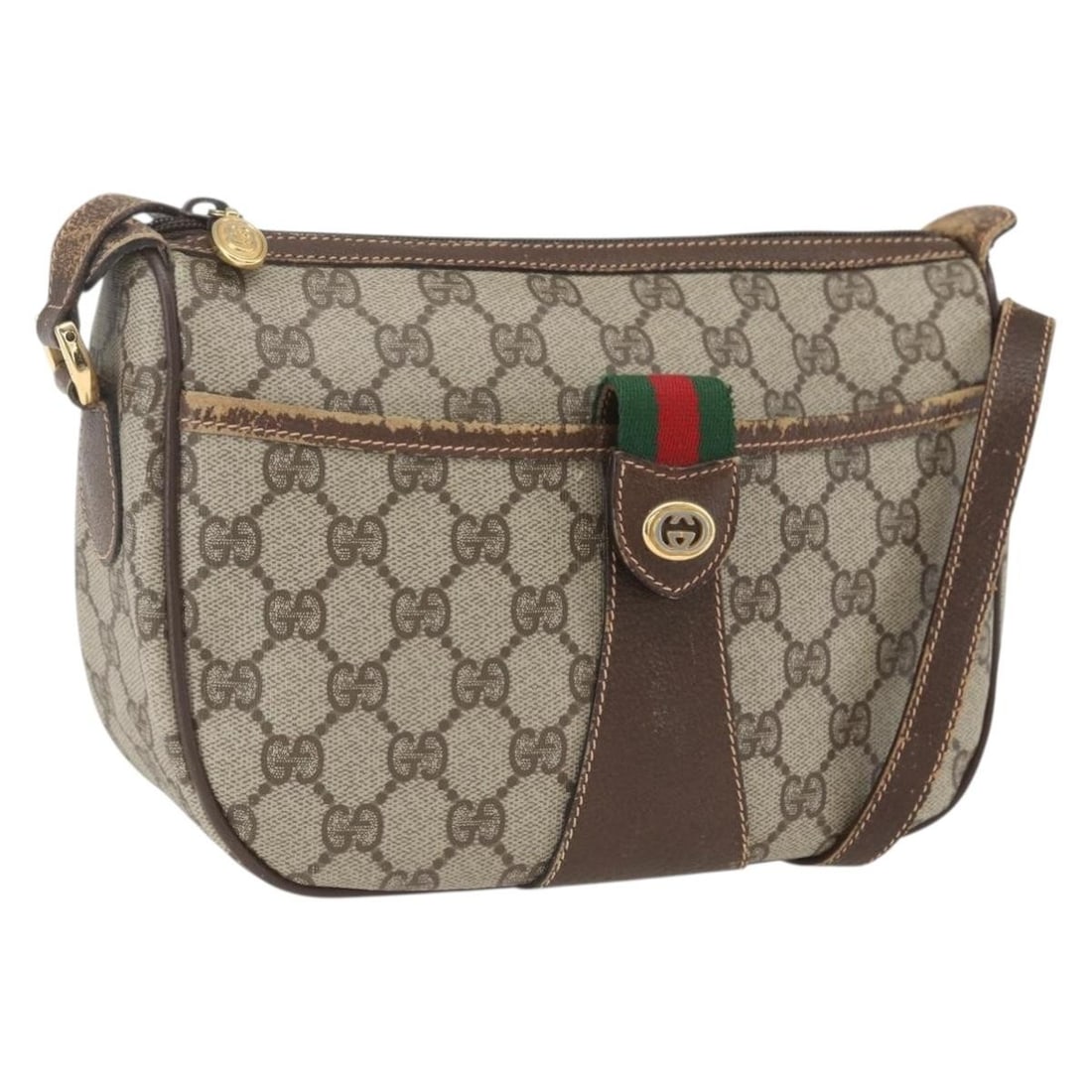 Gucci Shoulder Bag GG Supreme PVC Beige Gold 89 02 032 Sherry Line (1 of 18)