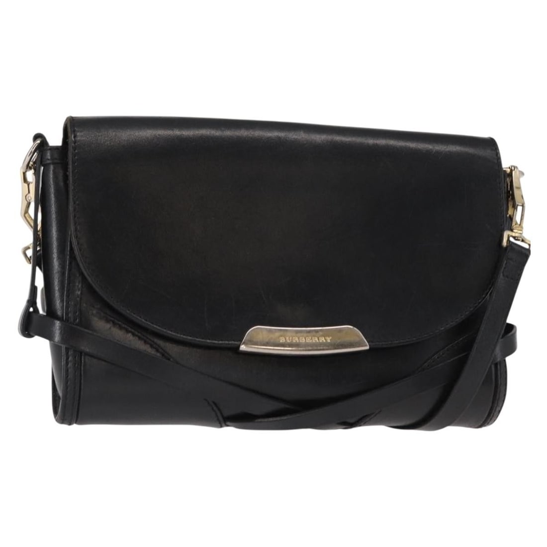 BURBERRY Black Gold Leather Shoulder Bag Auth Italian Design: BURBERRY Black Gold Leather Shoulder Bag Auth Italian Design This Burberry shoulder bag is crafted from premium leather in a striking black and gold color combination. With dimensions of approximately