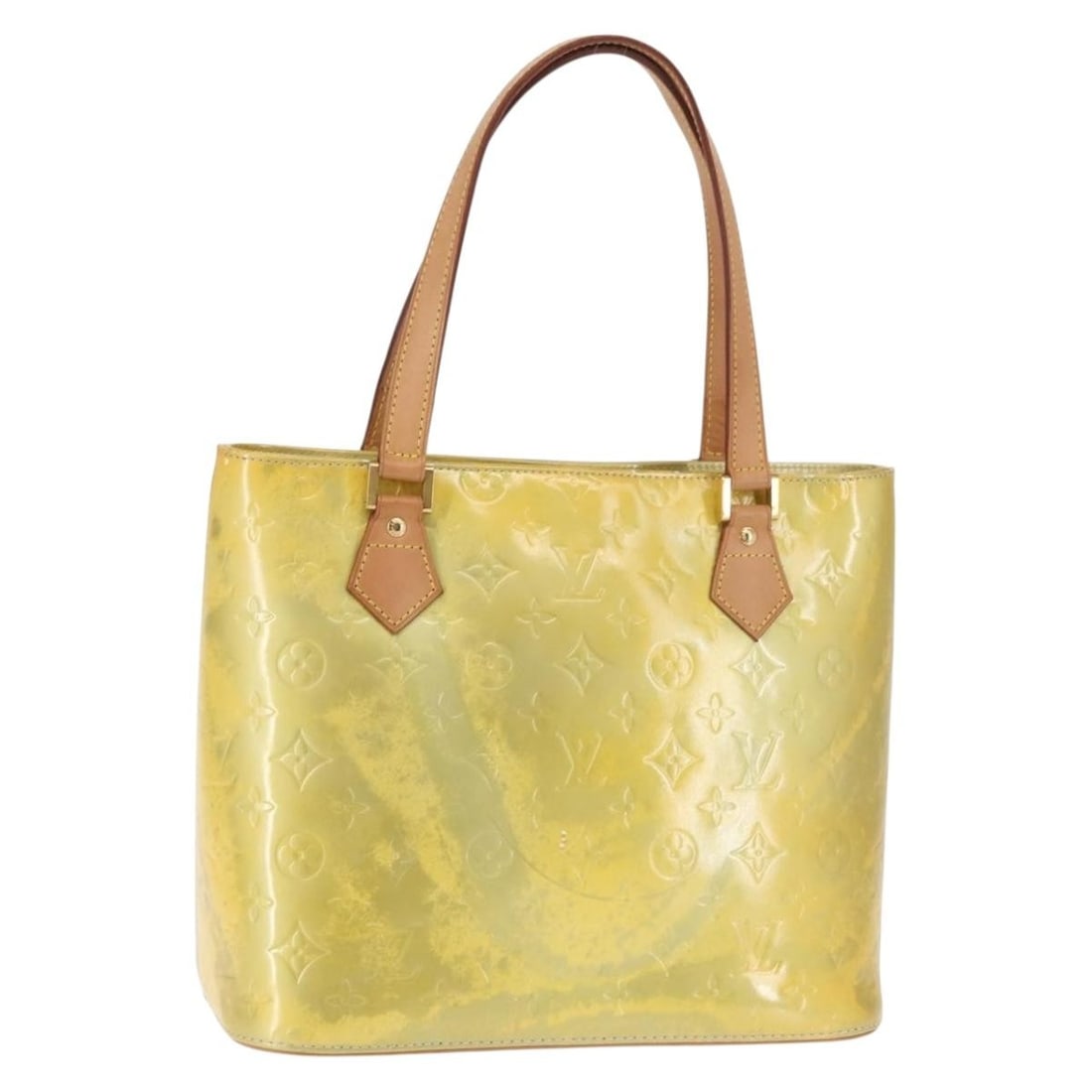 LOUIS VUITTON Monogram Vernis Houston Hand Bag Gris M91053: LOUIS VUITTON Monogram Vernis Houston Hand Bag Gris M91053 This authentic LOUIS VUITTON Monogram Vernis Houston Hand Bag in Gris is a stylish addition to any wardrobe. Crafted from high-quality patent