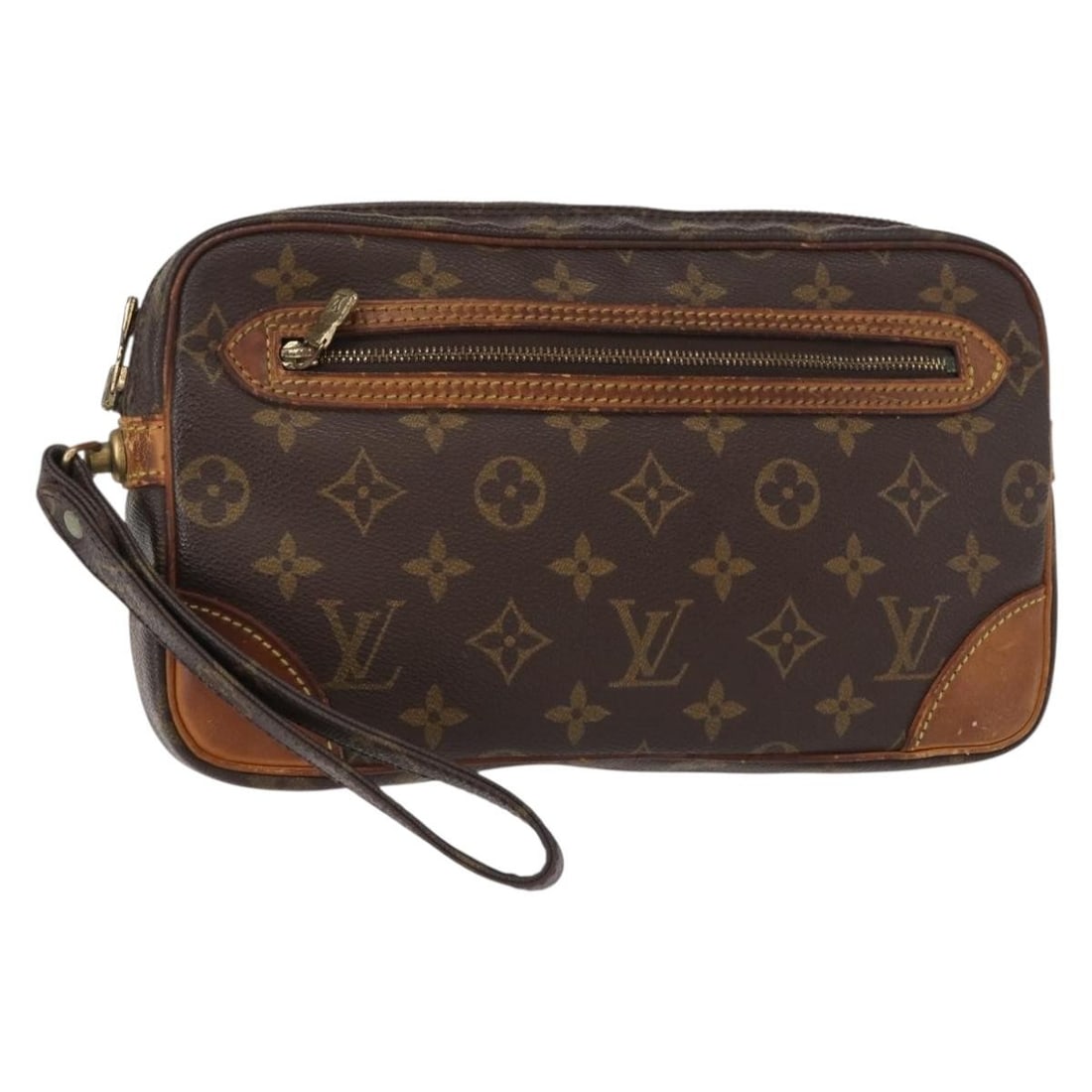 LOUIS VUITTON Monogram Marly Dragonne GM Clutch Bag M51825 Auth (1 of 18)