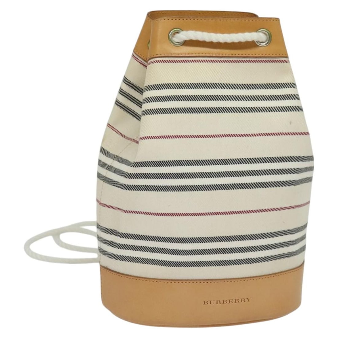 BURBERRY White Canvas Shoulder Bag Chic Design (1 of 18)