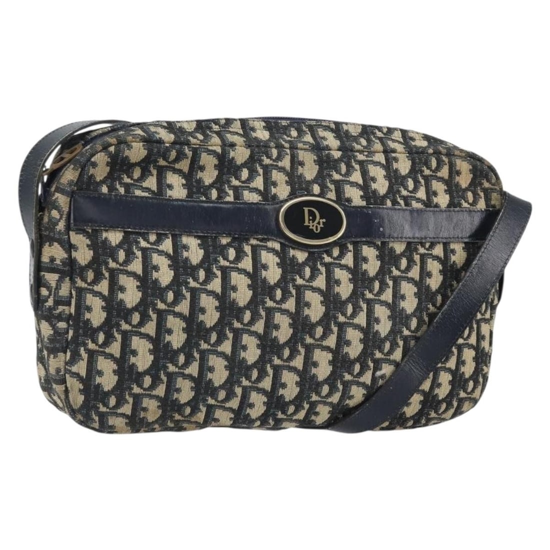 Navy and Gold Christian Dior Trotter Canvas Shoulder Bag France: Navy and Gold Christian Dior Trotter Canvas Shoulder Bag France This Christian Dior Trotter Canvas shoulder bag features a classic navy and gold color scheme with the iconic Trotter canvas exterior. T